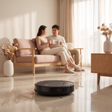 Robot aspirateur laveur SmartSweep Gyro 3500 Pa dans un salon, moment détente