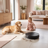 Robot aspirateur laveur SmartSweep Gyro, idéal poils d'animaux avec enfant et chien