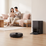 Robot aspirateur laveur SmartSweep Station, base auto-vidage dans le salon
