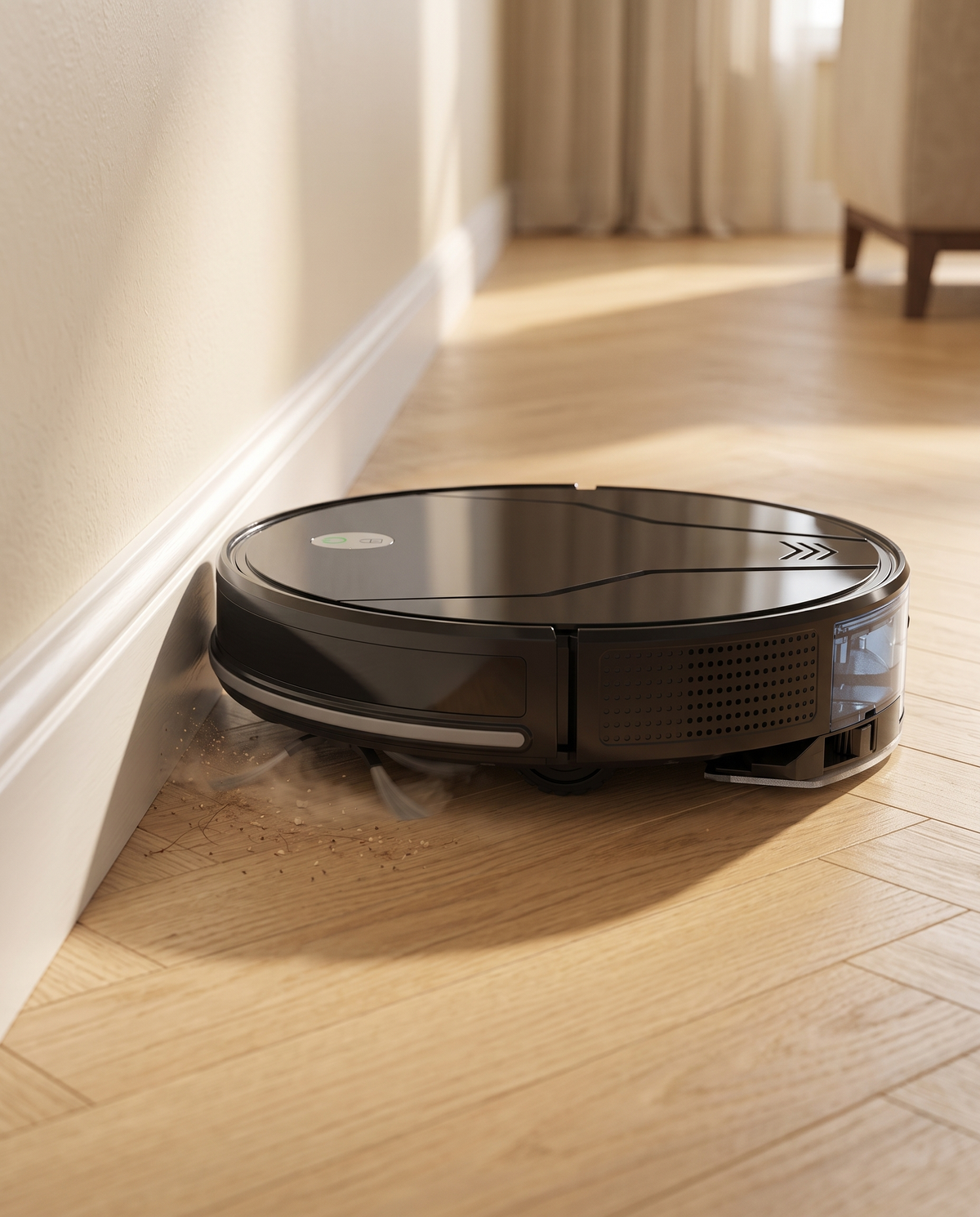 Robot SmartSweep nettoyant le sol d'une maison avec enfants et animaux — comparer les 6 robots