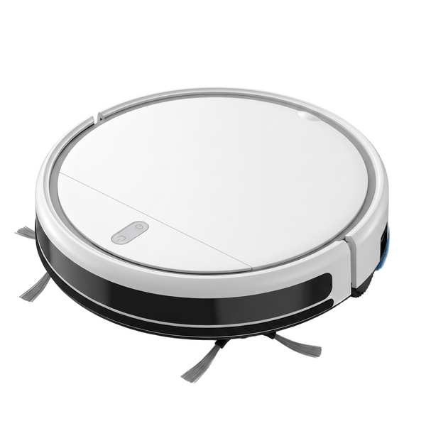 Robot aspirateur laveur SmartSweep Vocal, packshot studio fond blanc